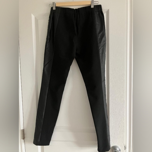 Club Monaco PU leather panel pants Sz 8 - Picture 2 of 3